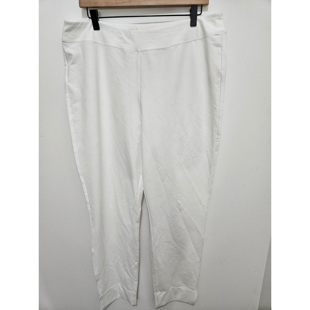 Soft Surroundings Metro Leggings White Tapered Pull On Pants XL 2GU99